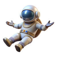 Floating Astronaut Zero Gravity Pose Isolated Element png