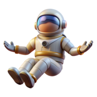 beautiful traditional Floating Astronaut Zero Gravity Pose Isolated Element authentic png
