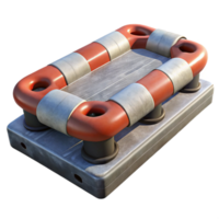 wonderful rustic Floating Dock Fender System Transparent Background with Impact Absorption high resolution png