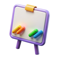 elegant abstract Whiteboard with Colorful Markers Cutout detailed png