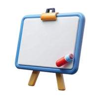 impressive abstract Whiteboard with Marker Front View Isolated detailed png