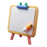 serene classic Whiteboard with Markers Front View Isolated authentic png
