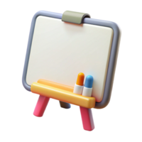 stunning abstract Whiteboard with Markers Front View Isolated high quality png