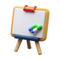 impressive artistic Whiteboard with Markers Isolated high resolution png