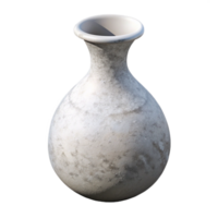 elegant modern White Ceramic Vase with Flowers Isolated Element authentic png