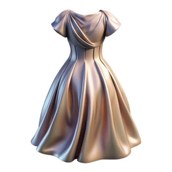 vibrante criativo fluindo seda vestir costas Visão isolado em transparente fundo genuíno png