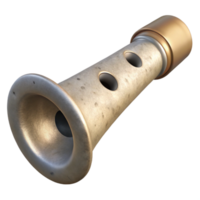 serene classic Flute Embouchure Hole Side View Silver Finish Isolated high quality png