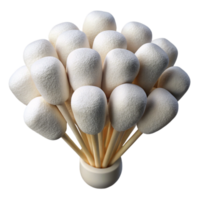 magnificent traditional White Cotton Swabs with Textured Tips Cutout high resolution png