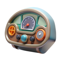 serene artistic Flying Car Dashboard Display Isolated authentic png