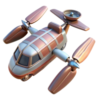 impressive artistic Flying Car Rotor Blades Closeup Isolated high resolution png