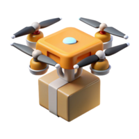 stunning traditional Flying Drone Delivery Top View with Shadow Isolated genuine png