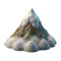 stunning classic Fog Lifting Mountain Peak Visible Transparent Background Isolated detailed png