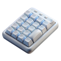 dramatic creative White Keyboard with Numeric Keypad Transparent Background detailed png