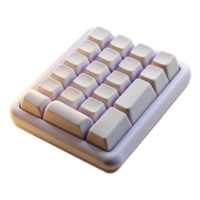 vibrant traditional White Keyboard with Numeric Keypad Transparent Background authentic png