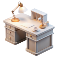 extraordinary rustic White Office Desk with Keyboard and Mouse Top View Cutout high quality png