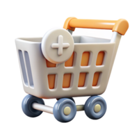 beautiful creative White Shopping Cart Icon with Add to Cart Button Transparent professional png