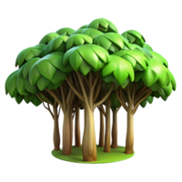 beautiful rustic Forest Canopy Lush Green Leaves Cutout Transparent Background detailed png