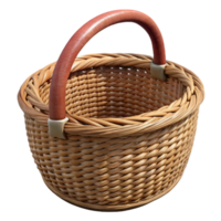 magnificent minimalist Wicker Basket with Handles Isolated Element genuine png
