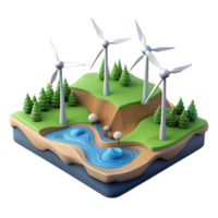 magnificent rustic Wind Farm Landscape Wide Angle original png