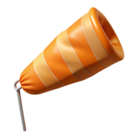 beautiful artistic Windsock Orange Flowing in Wind Isolated Cutout high resolution png
