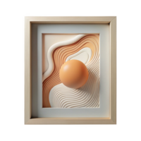 serene creative Framed Print Minimalist Style Transparent Background high resolution png