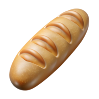 vibrant classic Freshly Baked Baguette Side Angle Isolated authentic png