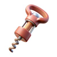 extraordinary rustic Wine Corkscrew Isolated on Transparent Background high resolution png