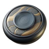 serene creative Wireless Charger Pad Top View Black Transparent Background genuine png