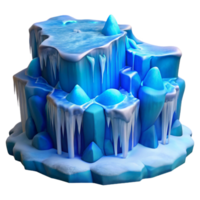 serene rustic Frozen Waterfall Ice Formations Blue Hues Cutout detailed png