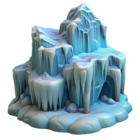wonderful abstract Frozen Waterfall with Ice Cave Isolated original png