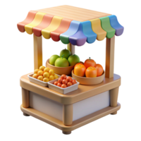wonderful classic Fruit Stand Cutout with Colorful Fruits Transparent Background original png