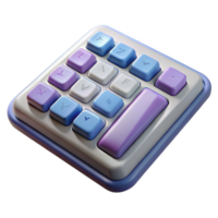 vibrant modern Wireless Keyboard with Numeric Keypad Cutout high resolution png