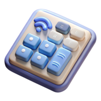 deslumbrante minimalista sem fio teclado com numérico teclado Cortar fora png