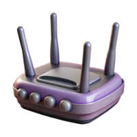 vibrant rustic Wireless Router Multiple Antennas Top View Isolated high resolution png