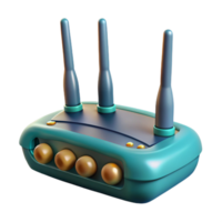 dramatic traditional Wireless Router Multiple Antennas Top View Isolated authentic png