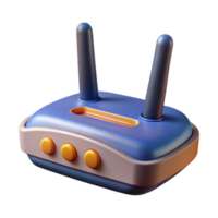 wonderful vintage Wireless Router Single Antenna Front View Cutout premium png