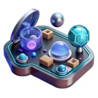 beautiful creative Futuristic Ar Interface with Holographic Elements Cutout high resolution png