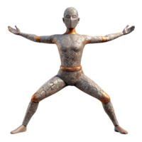 impressive creative Woman Doing Yoga Pose Cutout on Transparent Background high resolution png