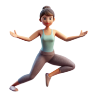 dramatic minimalist Woman Doing Yoga Pose Cutout on Transparent Background high resolution png