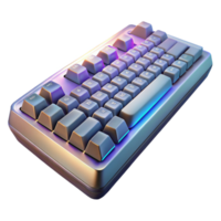 beautiful minimalist Gaming Keyboard with Anti-ghosting Technology Transparent Background genuine png