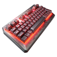 extraordinary abstract Gaming Keyboard with Red Backlighting Transparent Background genuine png
