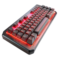 extraordinary creative Gaming Keyboard with Red Backlighting Transparent Background high quality png