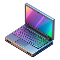 extraordinary traditional Gaming Laptop with Rgb Keyboard Isometric View original png