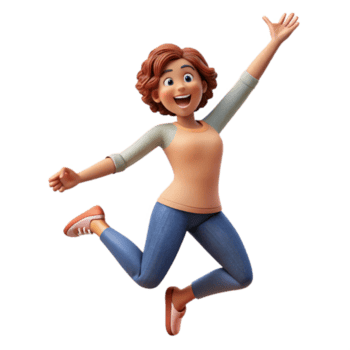 impressionante moderno mulher pulando silhueta alegre Cortar fora genuíno png