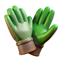 serene abstract Gardening Gloves Cutout with Green Color Transparent Background original png