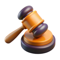 impressive rustic Gavel Icon with Sound Block Isolated exclusive png