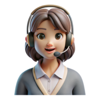 stunning abstract Woman Wearing Headset with Microphone Isolated Transparent Background professional png