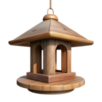 extraordinary minimalist Wooden Bird Feeder Hanging Style Rustic Design Isolated high quality png