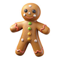 serene rustic Gingerbread Man Decorated Icing Transparent Background genuine png