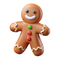 elegant classic Gingerbread Man with Icing Decorations Isolated original png